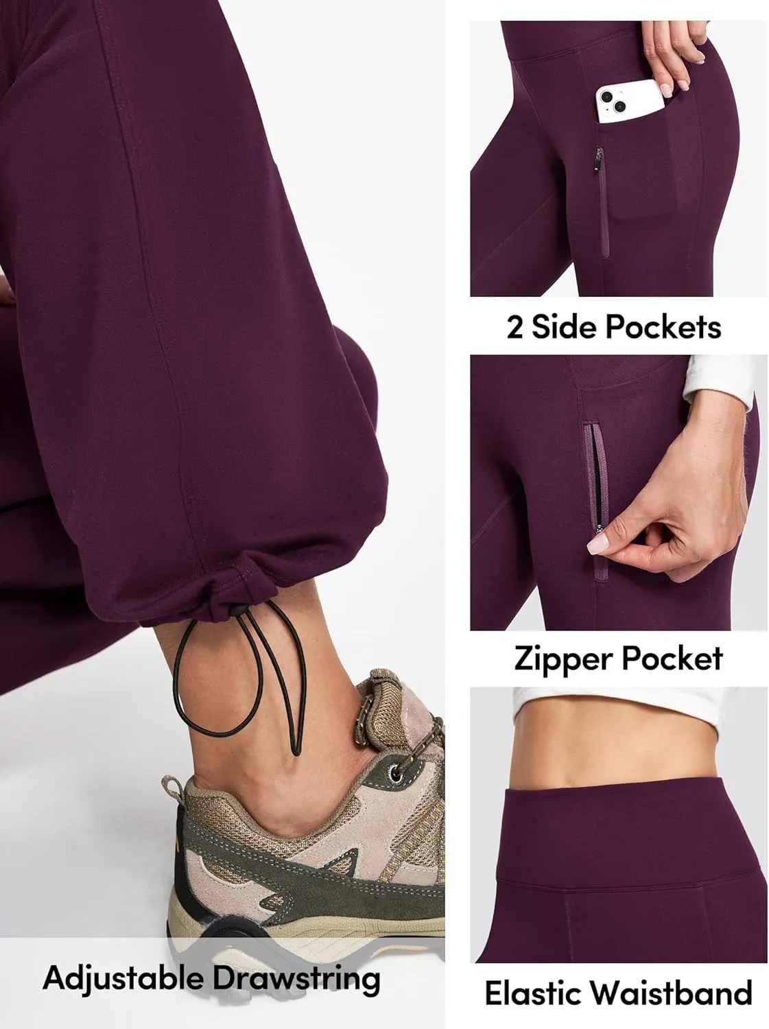 IUGA Fleece Lined Pants Women Water Resistant Hiking Pants Winter Flare Leggings with Pockets Bootcut Thermal