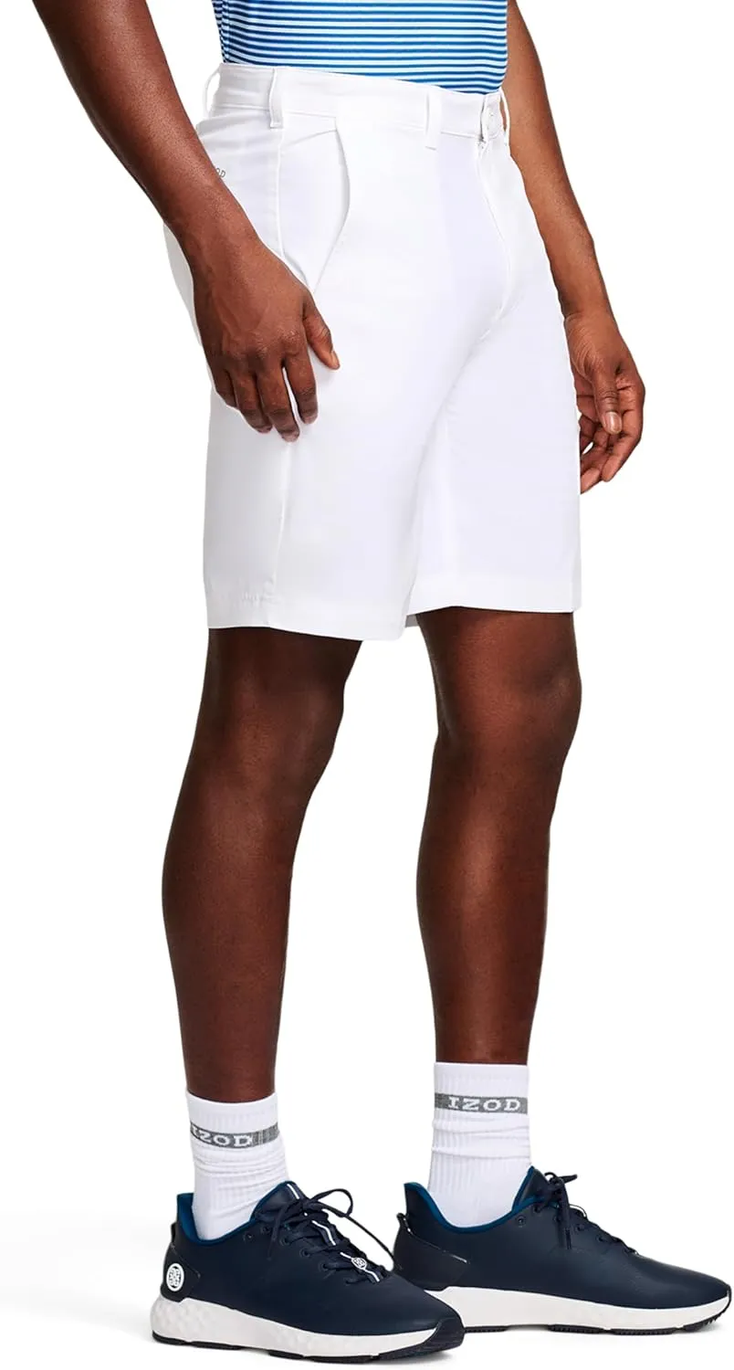 IZOD Men's Swingflex Straight-fit Stretch Golf Shorts, 9.5-inch Inseam