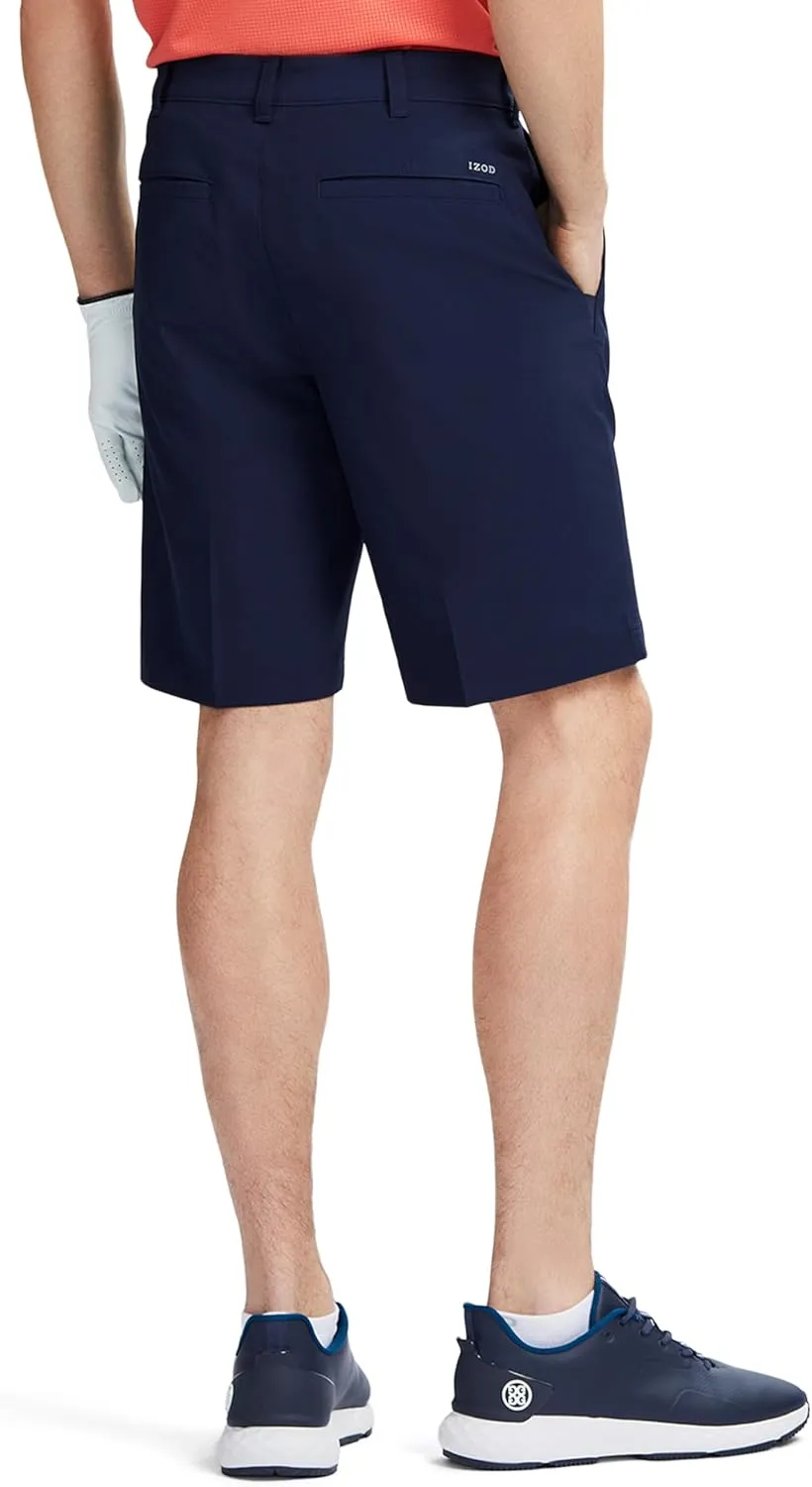 IZOD Men's Swingflex Straight-fit Stretch Golf Shorts, 9.5-inch Inseam