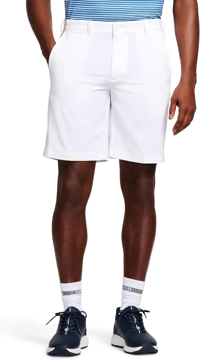 IZOD Men's Swingflex Straight-fit Stretch Golf Shorts, 9.5-inch Inseam