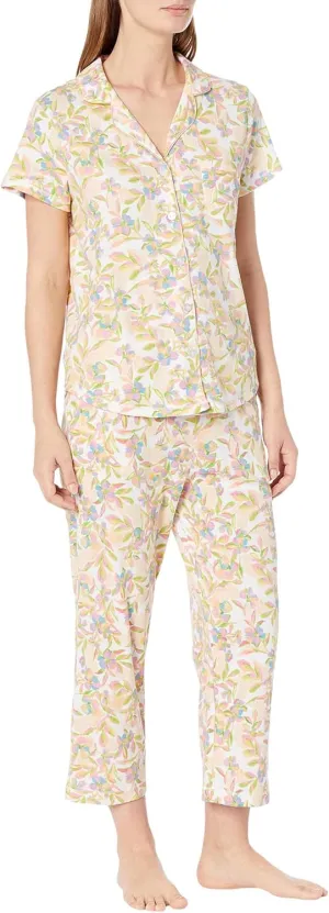 Karen Neuburger Women's Short Sleeve Girlfriend Capri Pj Set