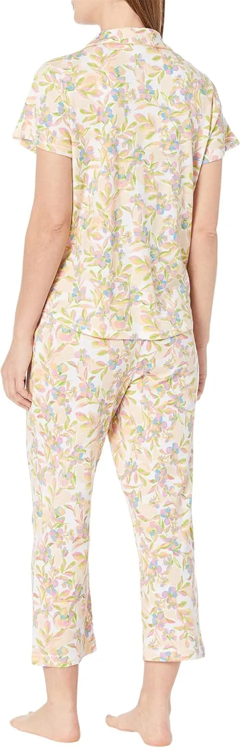 Karen Neuburger Women's Short Sleeve Girlfriend Capri Pj Set