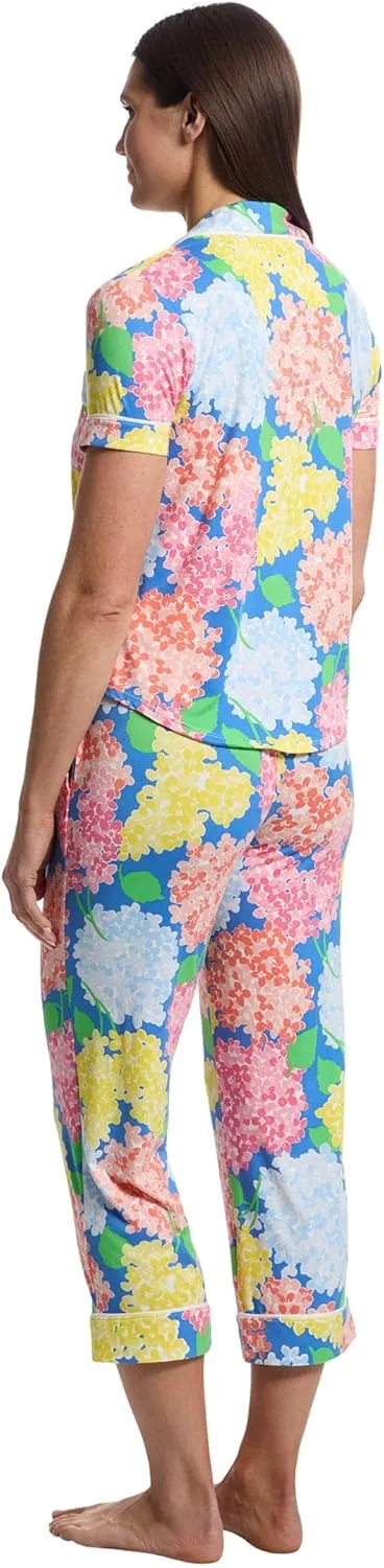 kate spade new york Women's Short Sleeve Cropped Pj Set