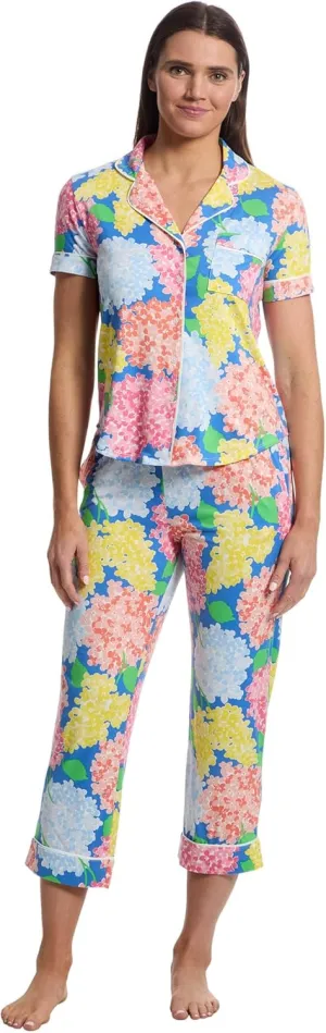 kate spade new york Women's Short Sleeve Cropped Pj Set