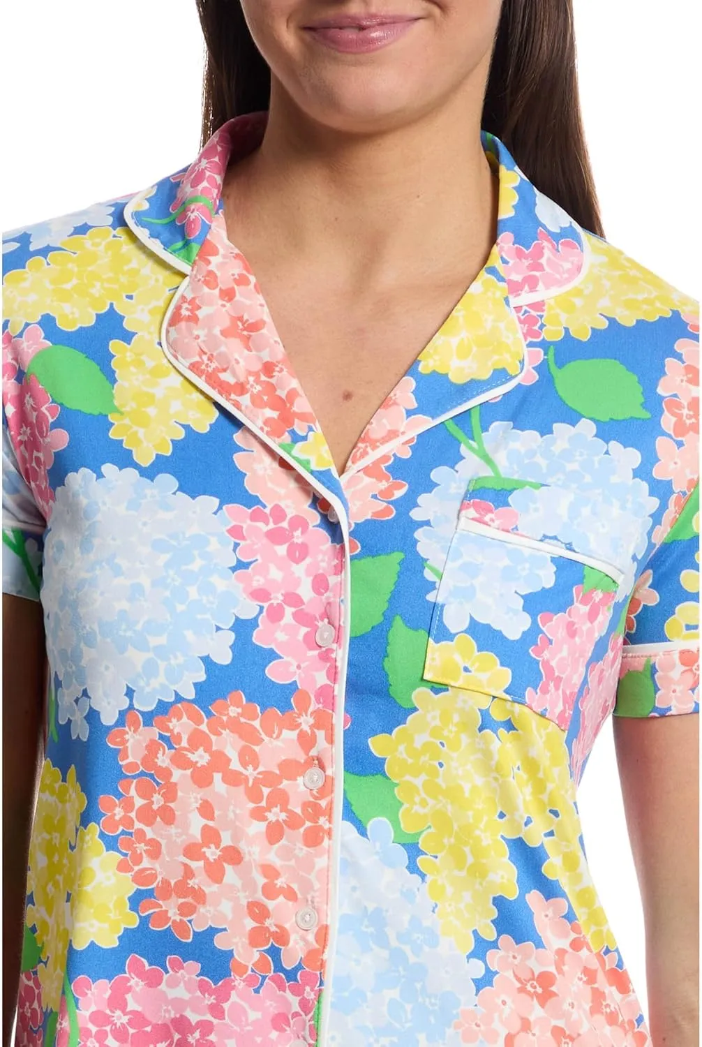kate spade new york Women's Short Sleeve Cropped Pj Set
