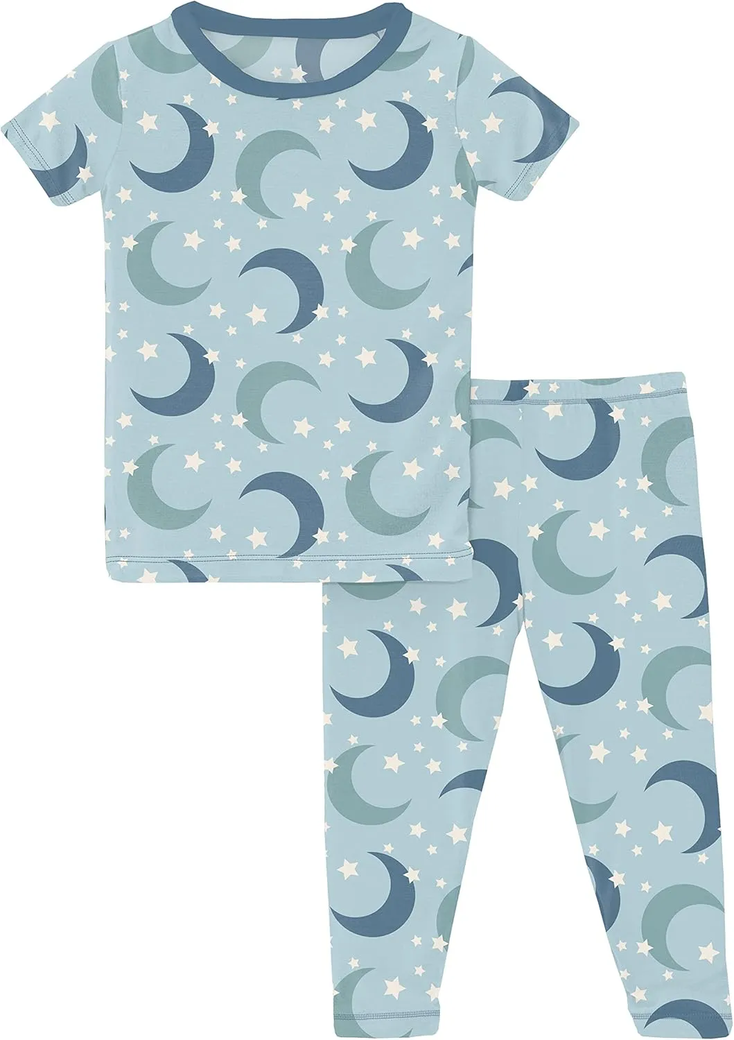 KicKee Welcome Home Pajama Set, Short Sleeve, Long Pants, Snug Fit Baby and Kid Pajamas