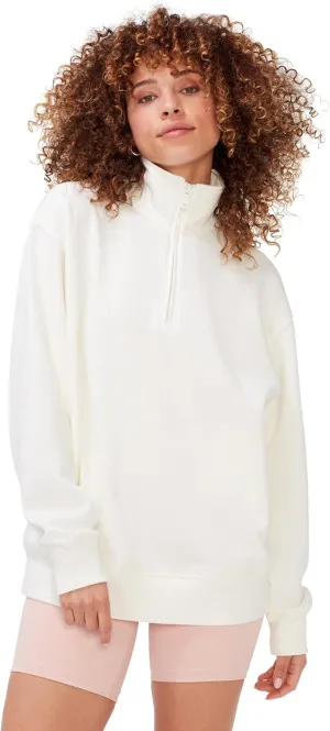 KUT & SO Oversized Quarter Zip Sweatshirt Fleece  Zip Pullover Sweater for Women