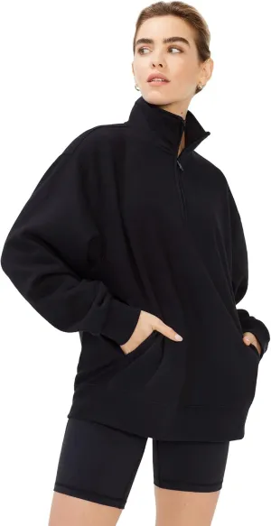 KUT & SO Oversized Quarter Zip Sweatshirt Fleece  Zip Pullover Sweater for Women