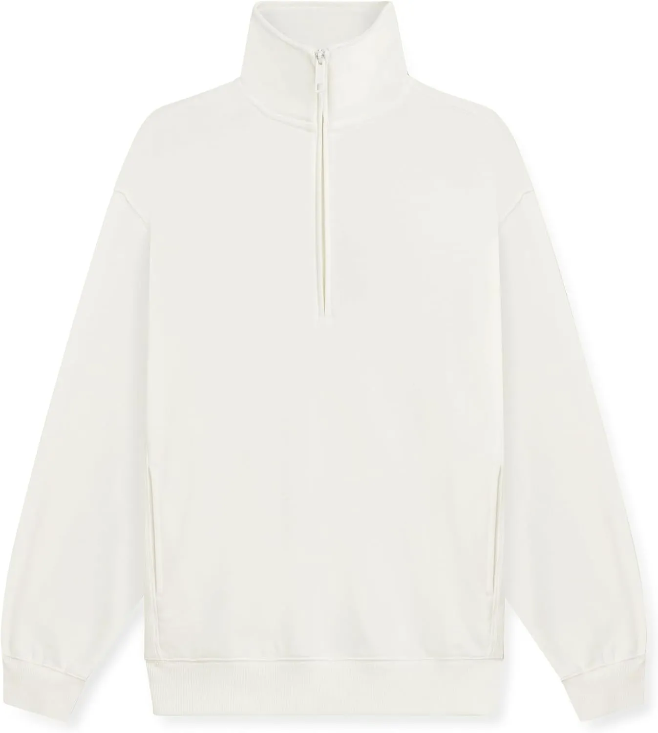 KUT & SO Oversized Quarter Zip Sweatshirt Fleece  Zip Pullover Sweater for Women