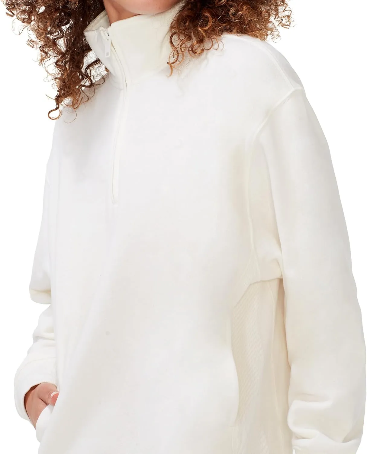 KUT & SO Oversized Quarter Zip Sweatshirt Fleece  Zip Pullover Sweater for Women