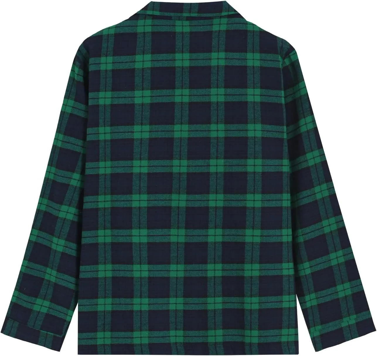 Latuza Women's Plaid Flannel Pajama Shirt Button Down Long Sleeve Pj Top