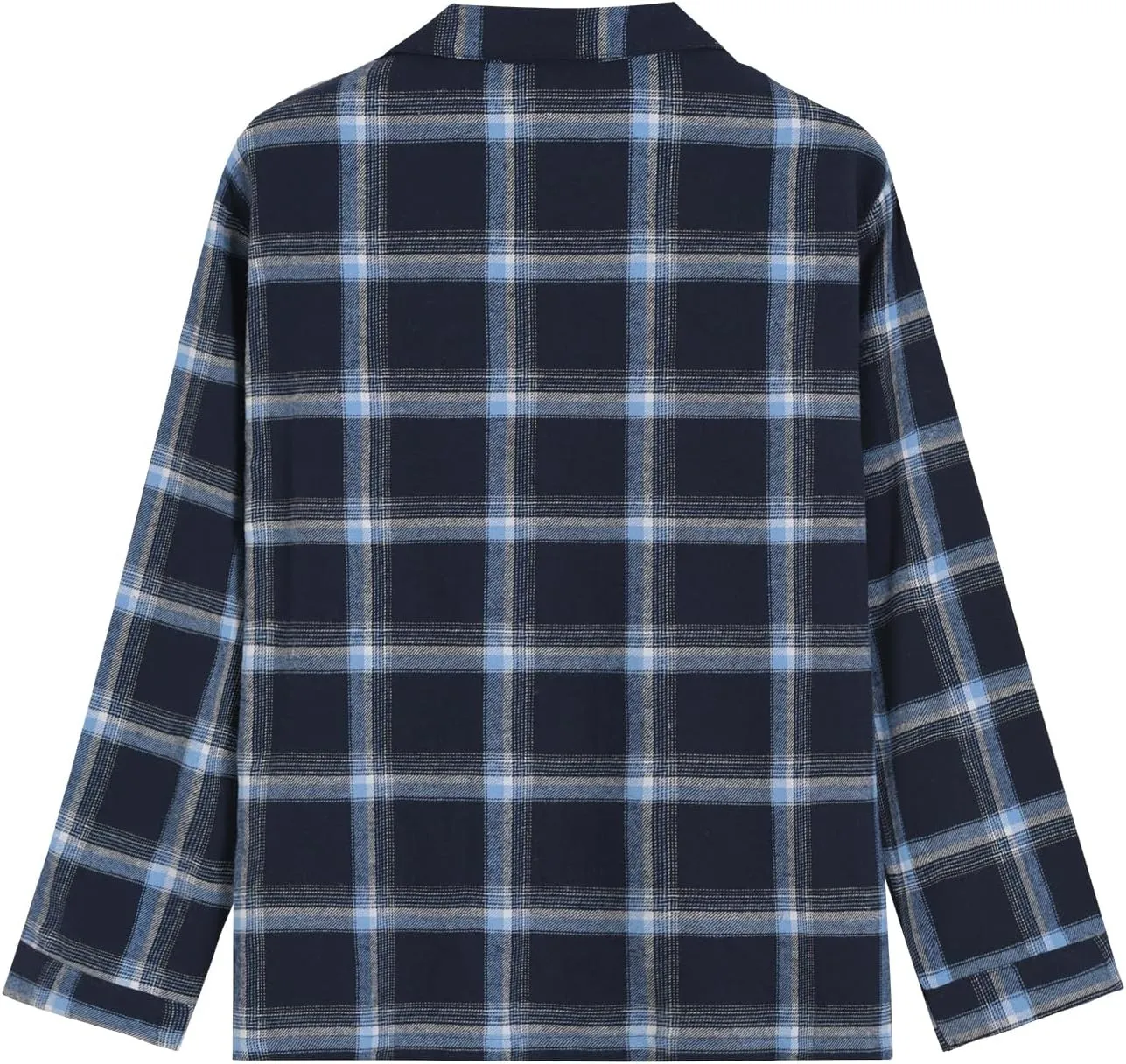 Latuza Women's Plaid Flannel Pajama Shirt Button Down Long Sleeve Pj Top