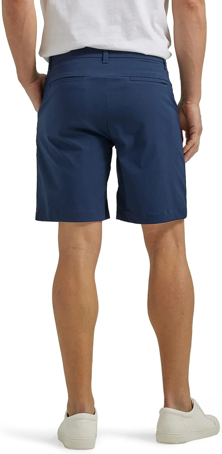 Lee Men's Extreme Motion Regular Fit Synthetic Flat Front Short