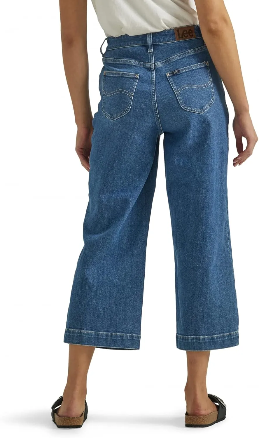 Lee Women's Legendary High Rise Wide Leg Crop Jean
