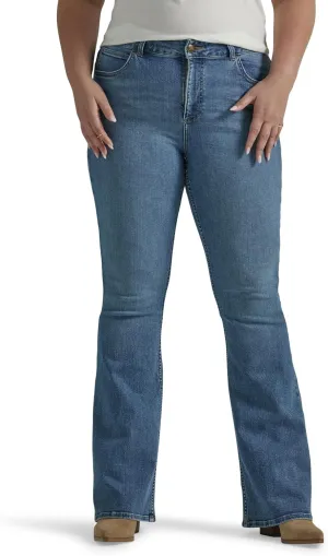 Lee Women's Plus Size Legendary Mid Rise Flare Jean