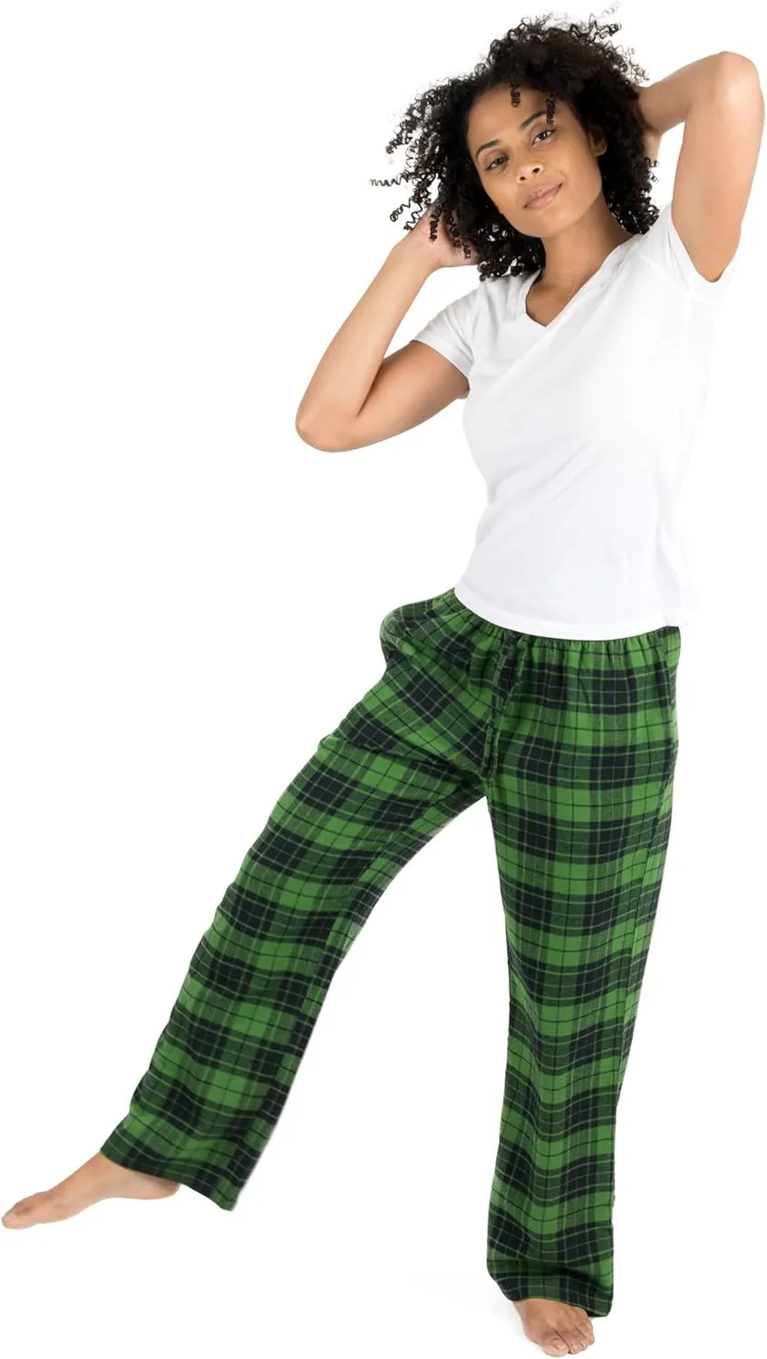 Leveret Womens Pajama Pants Cotton Flannel Sleep Bottoms Variety of Colors (Size X-Small-5X-Large) Added Plus Sizes
