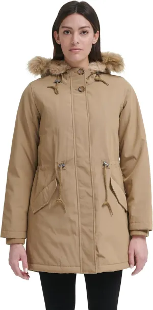 Levi's Women's Faux Fur Lined Hooded Parka Jacket (Regular & Plus Sizes)