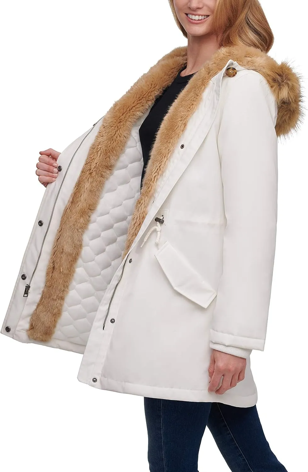 Levi's Women's Faux Fur Lined Hooded Parka Jacket (Regular & Plus Sizes)