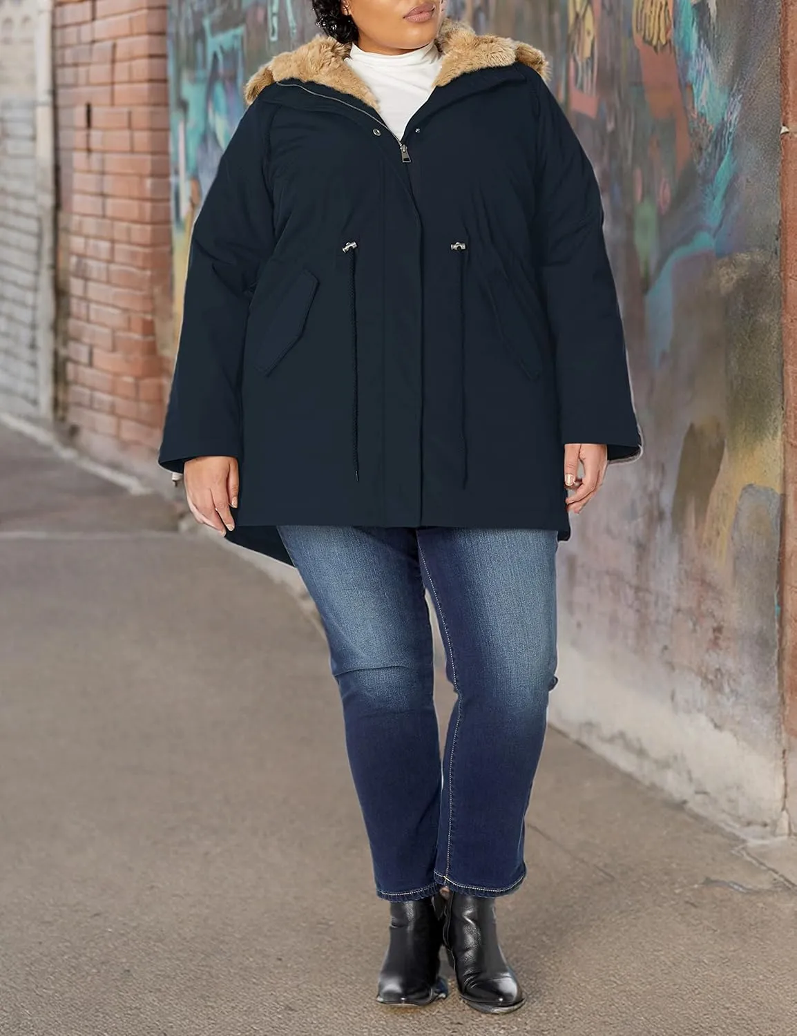 Levi's Women's Faux Fur Lined Hooded Parka Jacket (Regular & Plus Sizes)