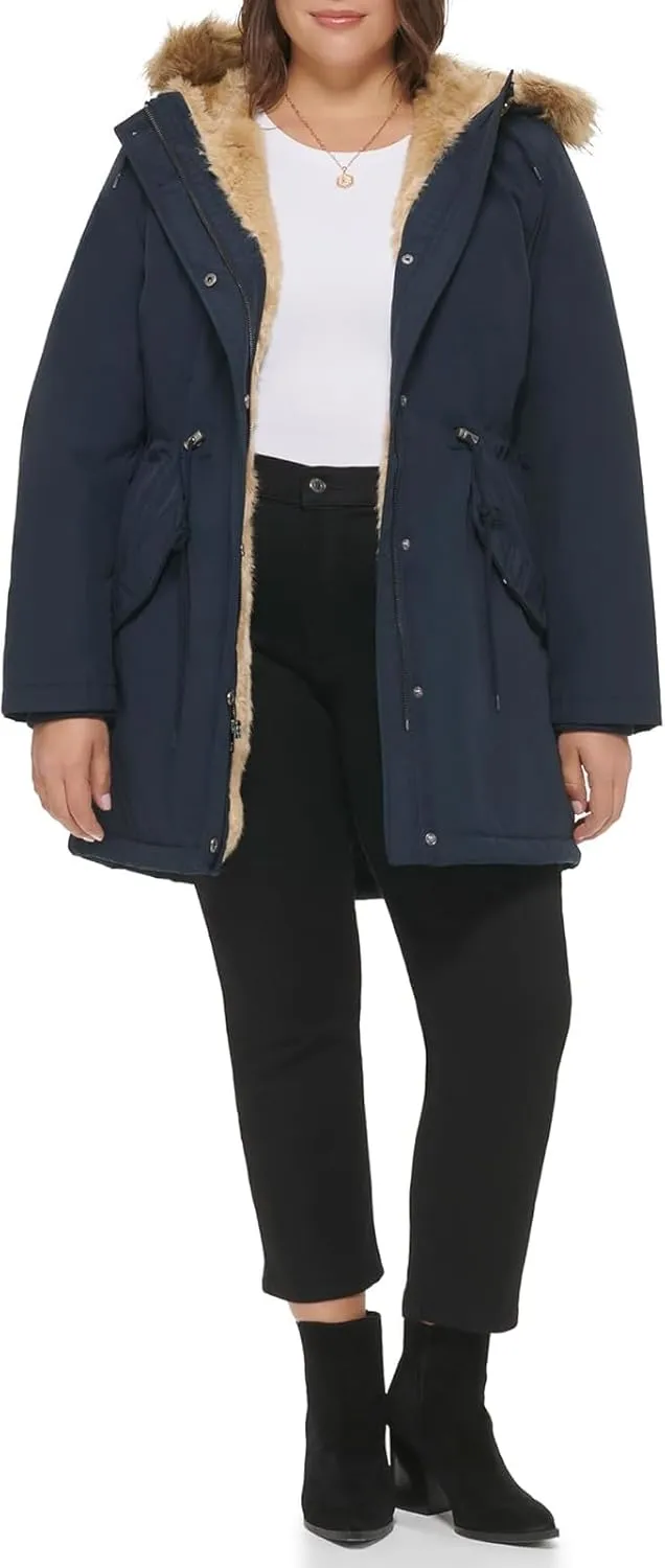 Levi's Women's Faux Fur Lined Hooded Parka Jacket (Regular & Plus Sizes)