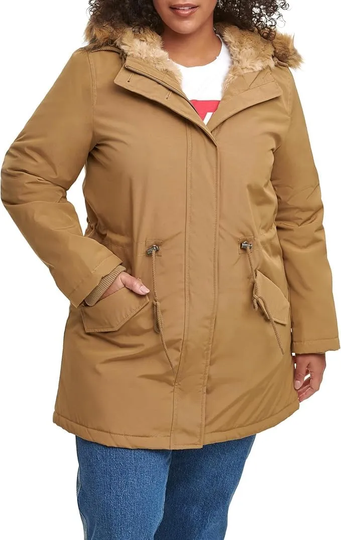Levi's Women's Faux Fur Lined Hooded Parka Jacket (Regular & Plus Sizes)