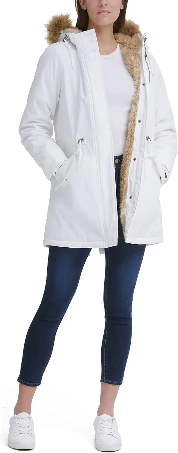 Levi's Women's Faux Fur Lined Hooded Parka Jacket (Regular & Plus Sizes)