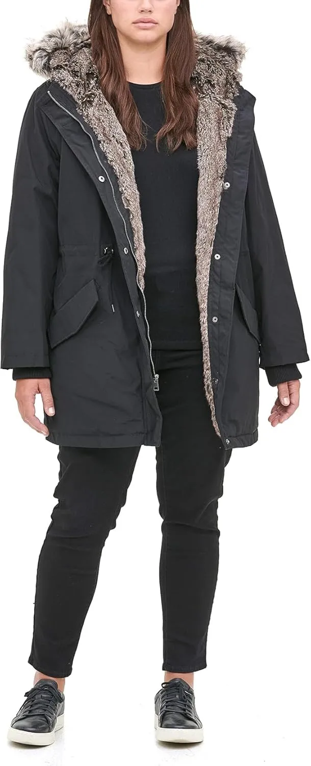 Levi's Women's Faux Fur Lined Hooded Parka Jacket (Regular & Plus Sizes)