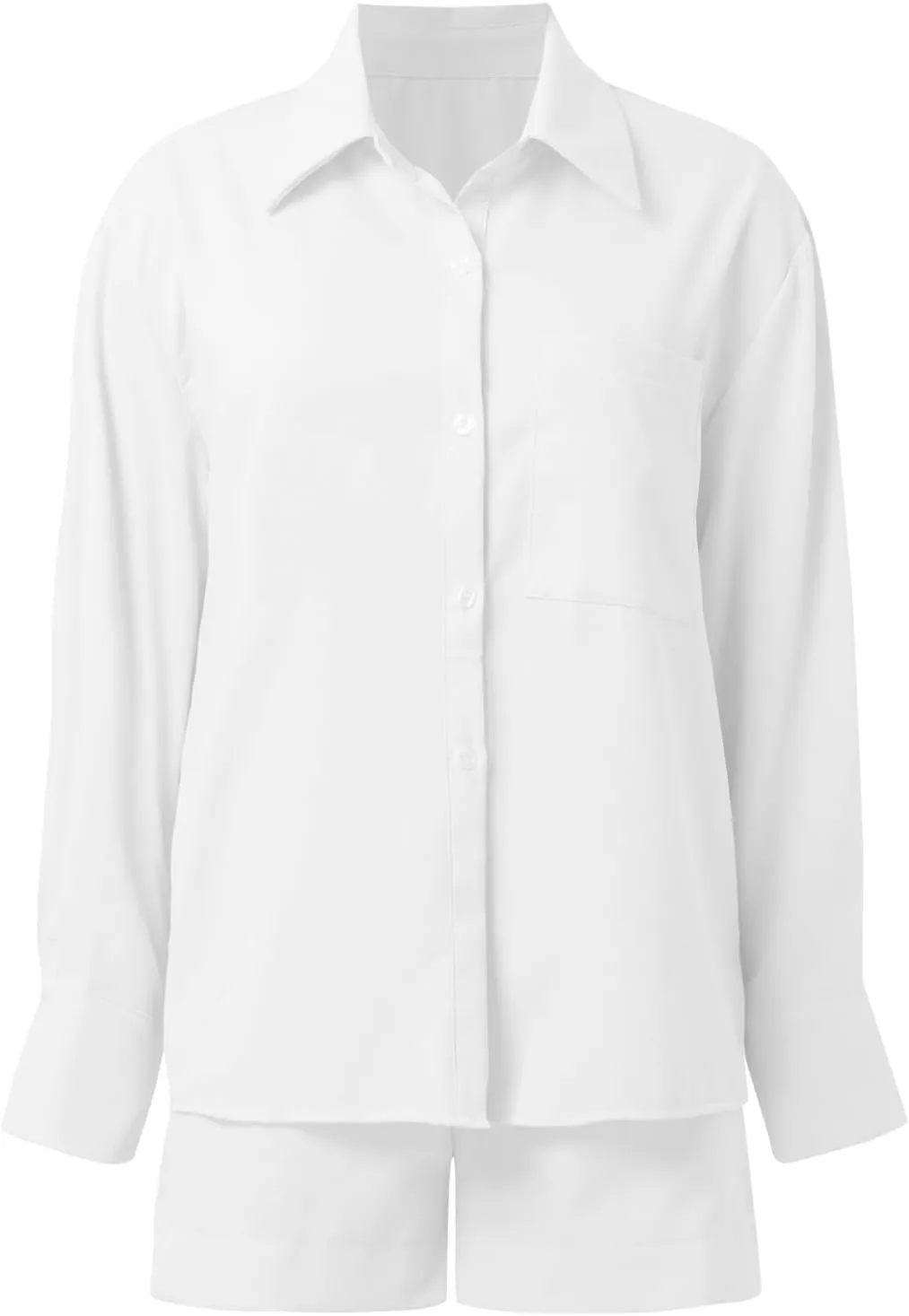 Linen Set for Women 2 Piece Short Sleeve Button down Blouse and Shorts Matching Sweatsuit Sets Fashion Trendy Clothes