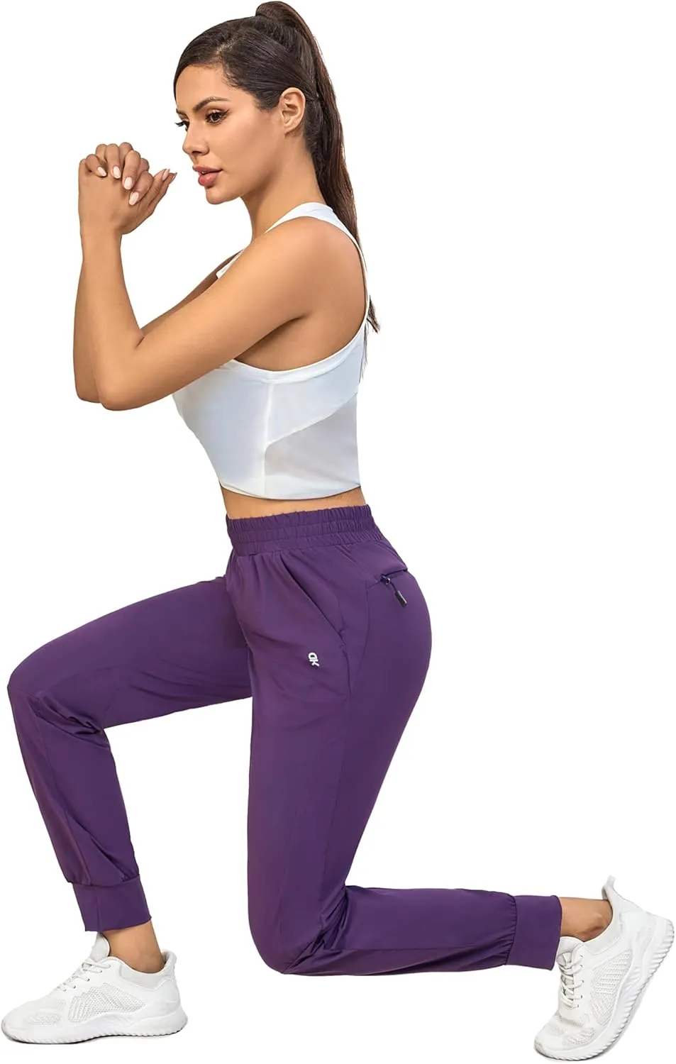 Little Donkey Andy Women's Stretch Joggers with Pockets, Quick-Dry Lightweight Running Pants for Women