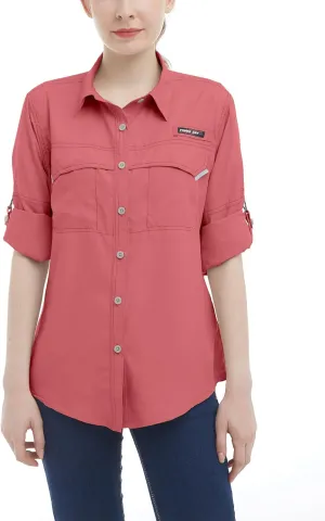 Little Donkey Andy Women's UPF 50  Hiking Shirt, Quick Dry Fishing Shirts Watermelon XXXL