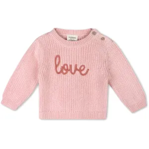 Love  Embroidered Chunky Knit Baby Sweater