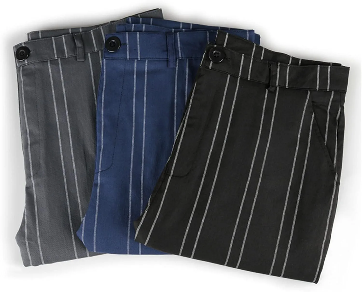 Maiyifu-GJ Men's Stripe Printed Dress Pants Flat Front Tapered Chino Pant Lightweight Stretch Skinny Wedding Trousers