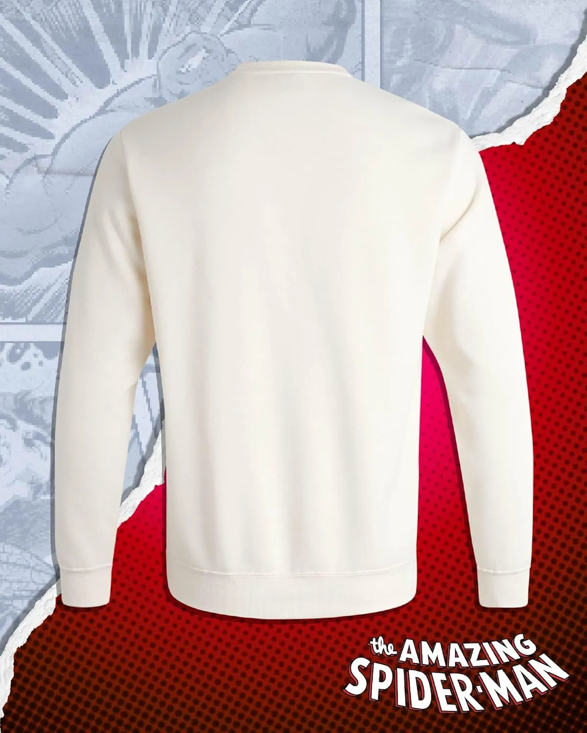 Marvel Avengers Men's Graphic Sweatshirt - The Amazing Spider-Man Novelty Fleece Crew Neck Pullover Sweatshirt for Men (S-XL)