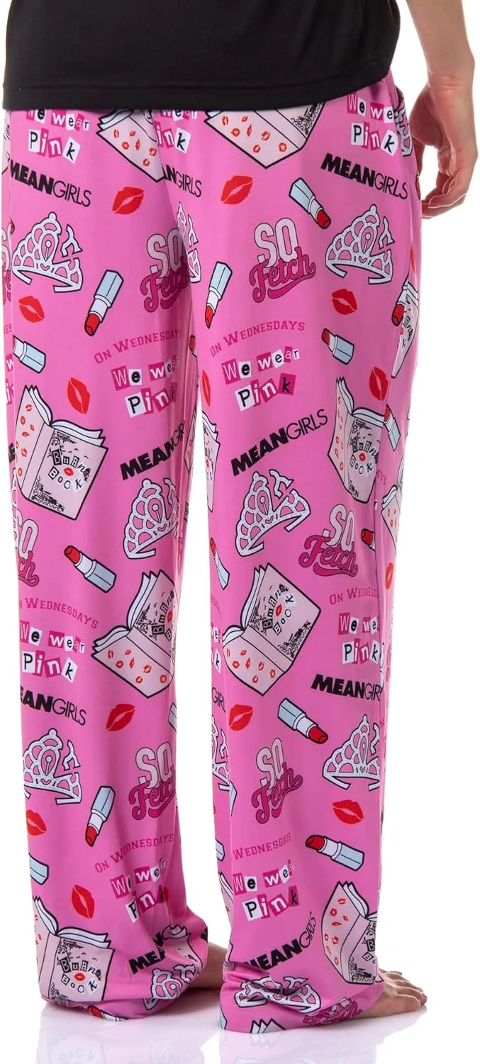 Mean Girls Women's Burn Book Icons and Movie Quotes Lounge Pajama Pants