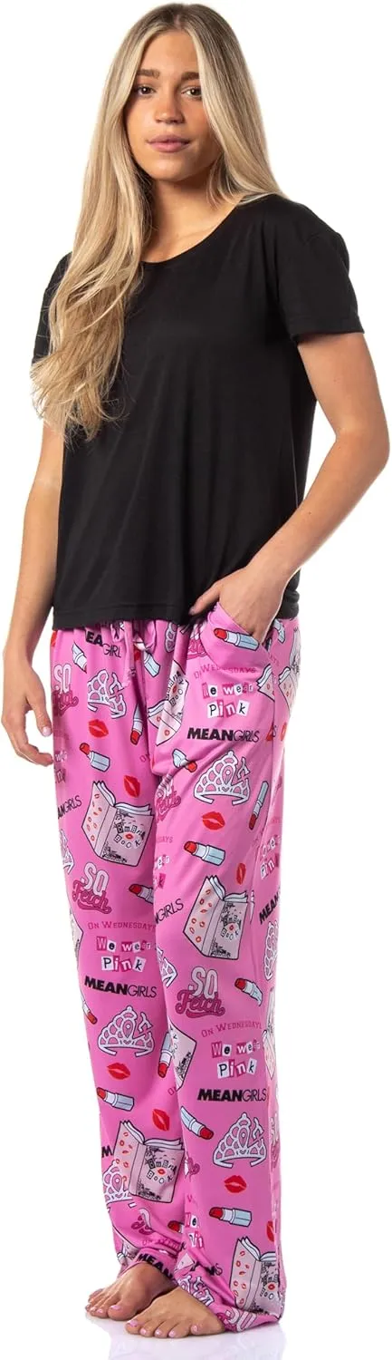 Mean Girls Women's Burn Book Icons and Movie Quotes Lounge Pajama Pants