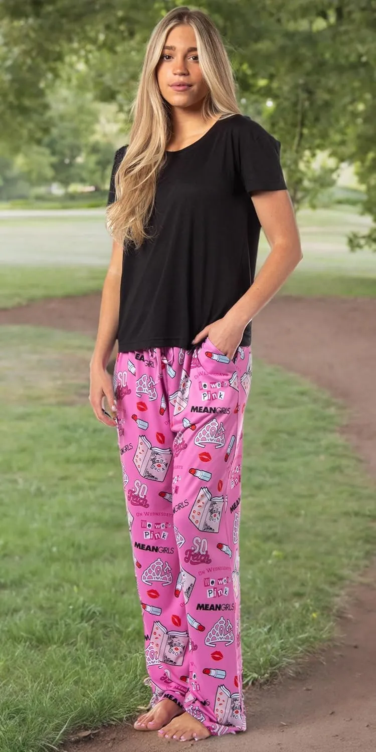 Mean Girls Women's Burn Book Icons and Movie Quotes Lounge Pajama Pants