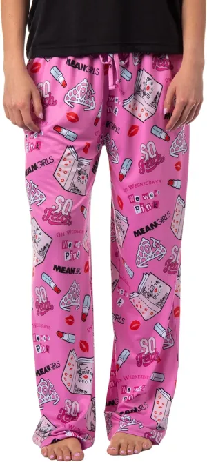 Mean Girls Women's Burn Book Icons and Movie Quotes Lounge Pajama Pants