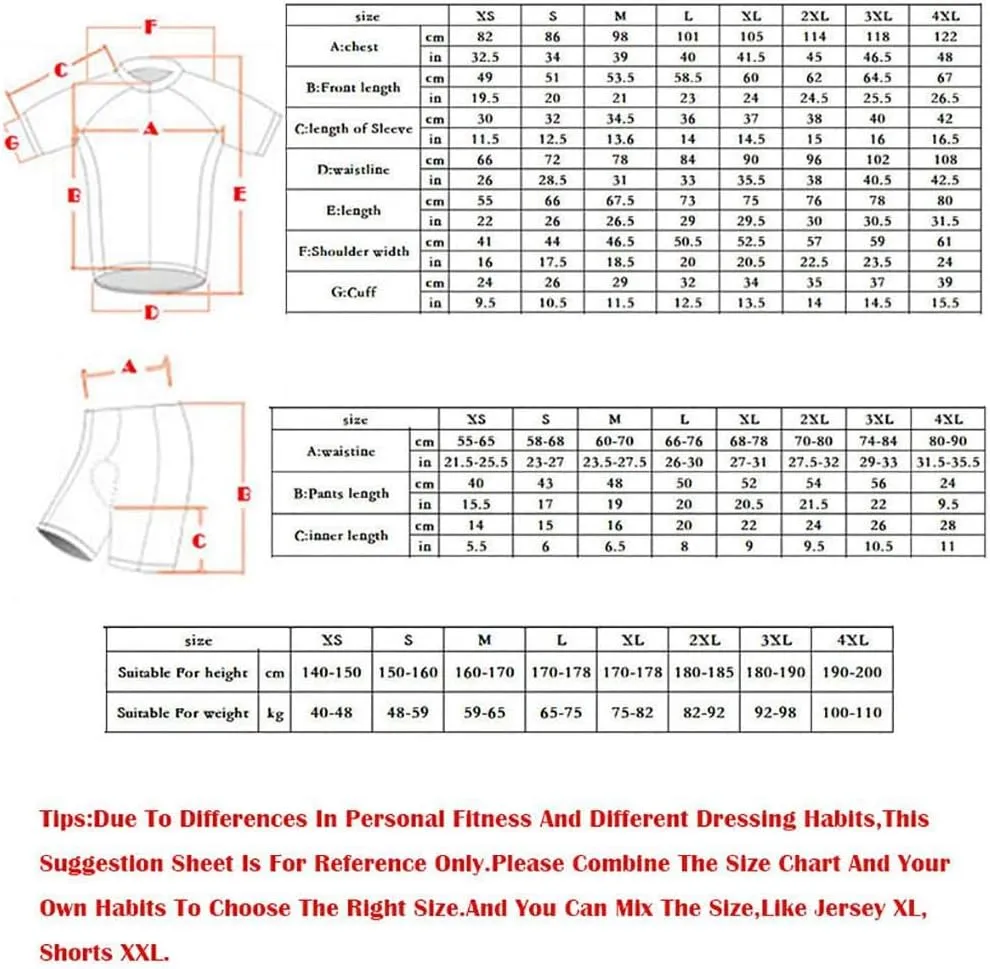 Men's Bike Clothing Set Cycling Jerseys Road Bicycle Shirts Kit   Bib Shorts Quick-Dry Full Zipper Riding Clothes