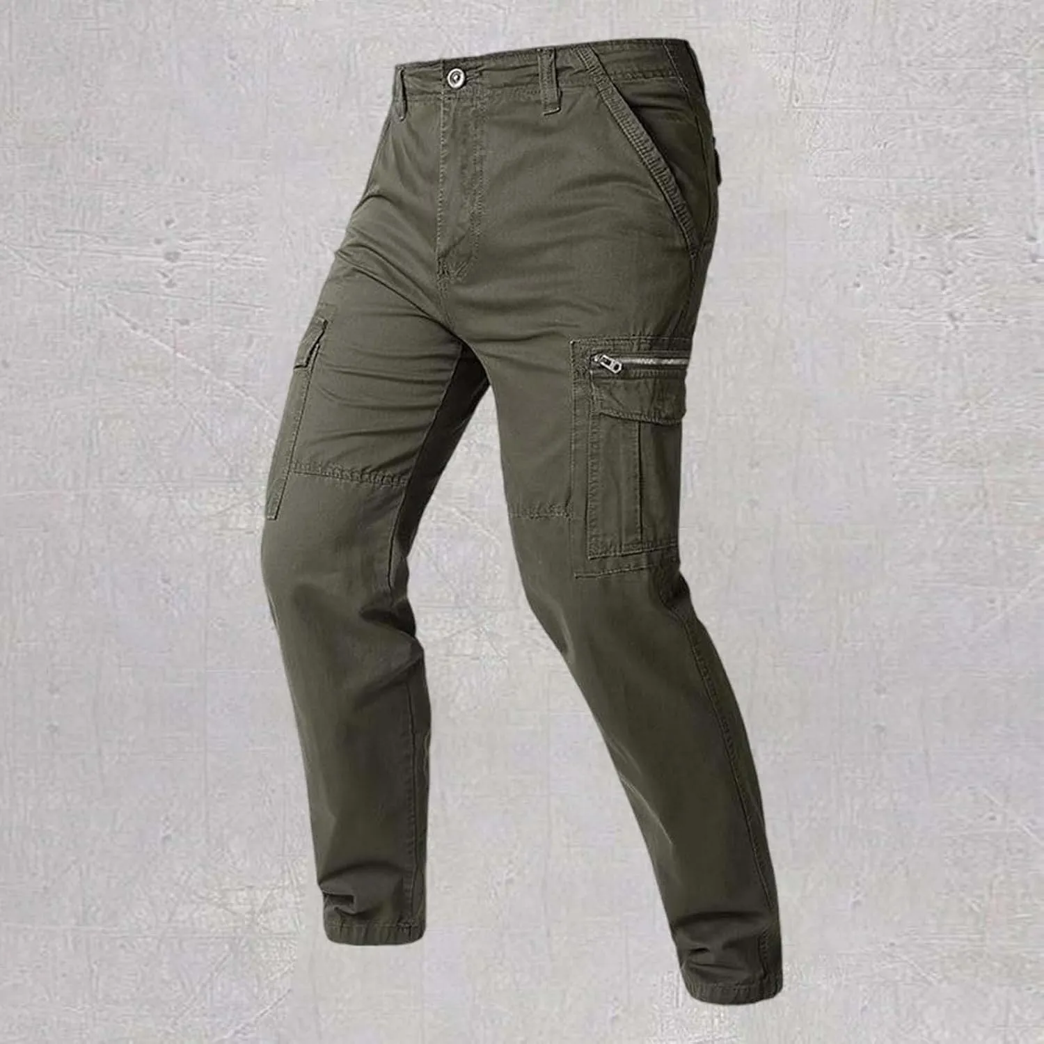 Men's Cargo Sweatpants Men's Drawstring Workwear Solid Colour Trousers Men's Casual Sports Slim Fit Pantalones Tacticos