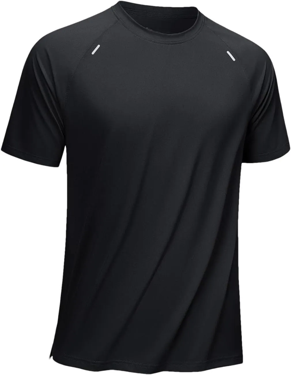 Men's Crew Neck Short Sleeve Lightweight Athletic T-Shirt Quick Dry Stretch Shirts Running Workout Gym Tee