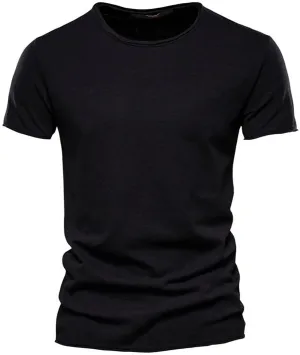 Mens Crew Neck T Shirt Short Sleeve Casual Summer Basic Tee Muscle Slim Fit Workout T-Shirt