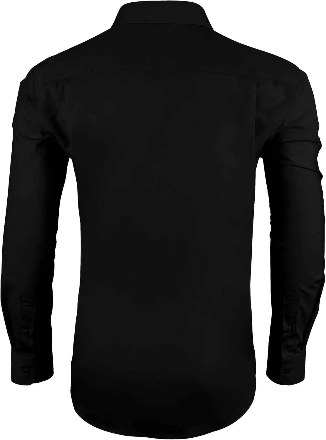 Men's Dress Shirt Regular Fit Long Sleeve Wrinkle-Resistant Business Formal Solid Button Down Shirts with Pocket