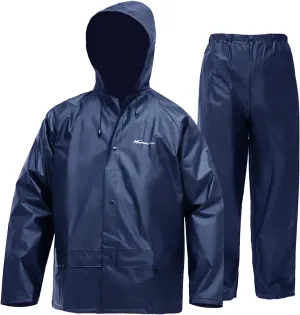 Men's Rain Suit Waterproof Rain Work Gear Ultra-Lite Rain Jacket and Pants Rainwear