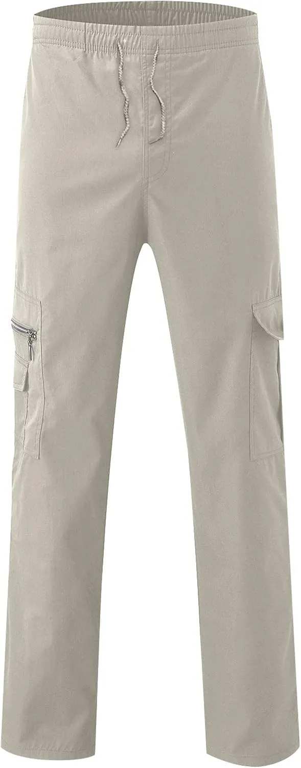 Mens Ski Pants Snow Pants For Men Overalls Drawstring Multi Pocket Casual Pants Hiking Pants Cotton Twill Pants