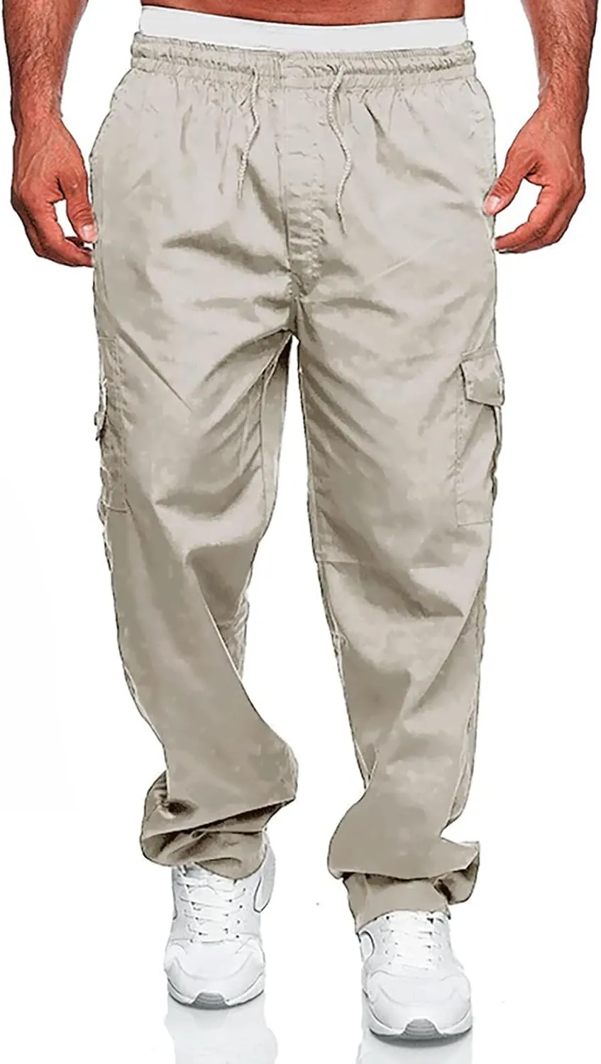 Mens Ski Pants Snow Pants For Men Overalls Drawstring Multi Pocket Casual Pants Hiking Pants Cotton Twill Pants