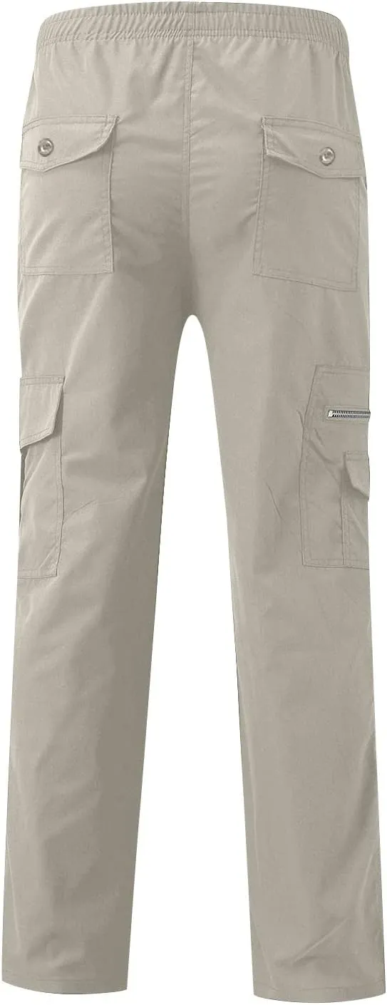 Mens Ski Pants Snow Pants For Men Overalls Drawstring Multi Pocket Casual Pants Hiking Pants Cotton Twill Pants