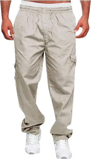 Mens Ski Pants Snow Pants For Men Overalls Drawstring Multi Pocket Casual Pants Hiking Pants Cotton Twill Pants