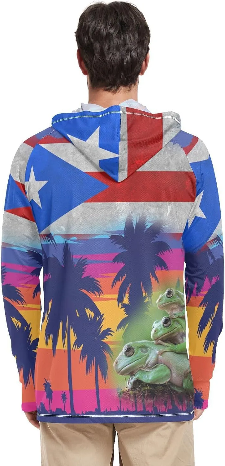 Men's UPF 50  Sun Protection Hoodie Shirt with Long Sleeve SPF Fishing Outdoor UV Protection Lightweight Shirts