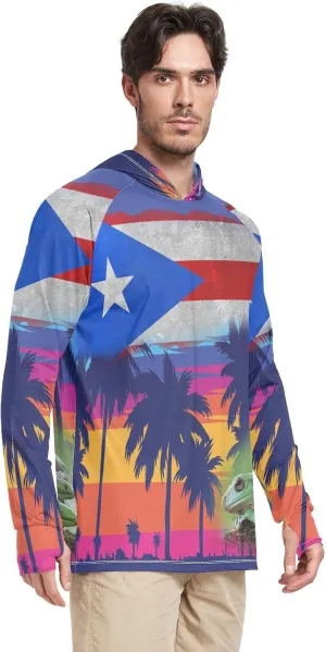 Men's UPF 50  Sun Protection Hoodie Shirt with Long Sleeve SPF Fishing Outdoor UV Protection Lightweight Shirts