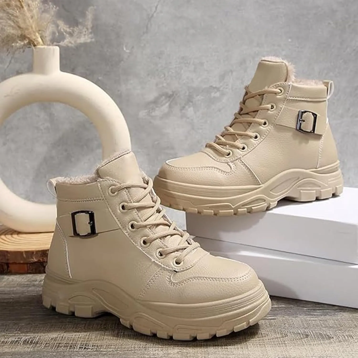 Men's Work Boots Slip On Hiking Sneakers Fur Lined Ankle Boot Womens Working Shoes Insulated Composite Safety Toe Waterproof Industrial Casual Hike Grounded Footwear